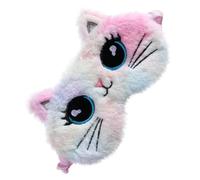 CTIRCHIU Children's Plush Cat Eye Mask Cartoon Sleeping Blindfold Tie-dye Color Cover for Naptime Rest