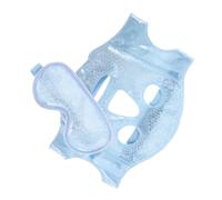 CTIRCHIU Cold Eye Mask and Cooling Face Mask Set, Reusable Ice Packs for Eyes and Face, Blue and White Gel Compress for Dark Circles, Puffiness, Headache Relief, Stress Reduction, Unisex