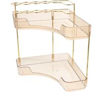 CTIRCHIU Countertop and 2-tier Tier Bearing Bathroom with Strong Organizer Capacity, Metal Double Design, for Storage and Organization Pet Bedside