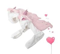 CTIRCHIU Creative White Unicorn Shape Cat Costume for Daily Wear and Photo Shoots, Made Soft Pp Cotton and Plush Material, Lightweight 50g Pet Outfit for Cats and Small Pets
