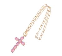 CTIRCHIU Cross Necklace for Men and Women Hiphop Rhinestone Jesus Pendant Unique Style Design Lightweight and Comfortable for Everyday Wear Jewelry for Catholic Christians