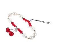 CTIRCHIU Cute Cherry Anti-lost Lanyard Phone Charm Wrist Strap Lightweight Acrylic Beaded for Phones and Mobile Devices for Travel and Social Gatherings