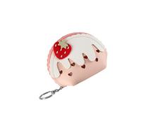 CTIRCHIU Cute Strawberry Coin Purse Zipper Pouch for Girls Keychain Wallet for Change Cards Lightweight Stylish Mini Coin Storage Bag in Pink