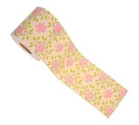 CTIRCHIU Decorative Printed Toilet Paper Roll Bamboo Pulp Natural Fiber Rose Pattern Bathroom Tissue Cute Dinner Tissue Paper for Home and Kitchen Use