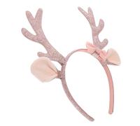 CTIRCHIU Deer Antler Headband Glitter Sequins for Christmas Parties and Animal-themed Events Features Cute Reindeer Ears Furry Design for Boys and Girls and Adults