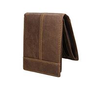 CTIRCHIU Degaussing Wallet Mad Horse Leather for Men RFID Protection Short Design for Daily Use and Travel