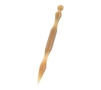 CTIRCHIU Ear Acupuncture Pen Dual Headed Manual Pressure Point Massager for Auricular Therapy Authentic Ox Horn Meridian Tool for Gua Sha Deep Tissue Relief Portable Design for Go Wellness