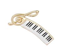 CTIRCHIU Elegant Piano Note Brooch Pin for Women Artistic Lapel Pin Accessory Unique Music Notation Design for Piano Teachers Lovers Sophisticated Clothes Decor