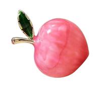 CTIRCHIU Elegant Pink Peach Fruit Brooch Pin Made of Copper, Easy to Pin Clothes Decoration for Party and Valentine's Day Accessories
