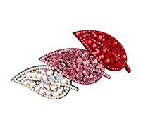 CTIRCHIU Elegant Rhinestone Leaf Hair Clip Barrettes for Women Durable Side Clamp for Effortless Hairstyles for Daily and Formal Occasions Adds Dignity and Charm