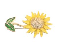 CTIRCHIU Elegant Sunflower Brooch Pin for Women Featuring Rhinestone Crystal Design, Lightweight Copper Material, Classic Yellow Flower Shape, for Festive Gatherings and Graduations