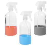 CTIRCHIU Empty Glass Spray Bottles 500ml 3pcs with Non- Silicone Base Sturdy and Not Easily Broken Refillable Spray Bottles Practical and Convenient for Liquid for Home Use