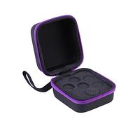 CTIRCHIU Essential Oils Storage Bag 7 Slots 5ml Capacity Roller Bottle Protection Case Purple Zipper Portable Aromatherapy Bottle Organizer for Travel
