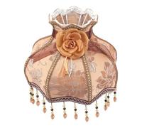 CTIRCHIU European Style Vintage Lampshade with Fringe Tassel Soft Light Diffuser for Table and Floor Lamps Victorian Retro Fabric Cover Creating Warm Ambient Glow for Home Decor