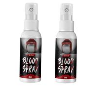 CTIRCHIU Fake Blood Spray 30ml Set of 2, Portable Halloween Makeup Supplies for Theater and Party, Realistic Zombie and Haunted House Blood Tool