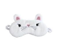 CTIRCHIU Fluffy Cat Design Sleep Mask for Travel and Naps Soft Fabric Eye Mask with No Pressure on Eyes and Highly Elastic Strap Comfortable Lightweight