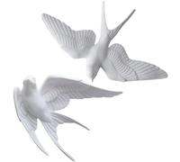 CTIRCHIU Flying Birds in Modern Rustic Resin Design Ceramic Wall Decoration 2pcs Featuring a Lightweight, Easy to Hang Swallow Statue for Outdoor and Home Decorative Bird Decor