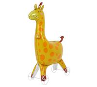 CTIRCHIU Giraffe Foil Balloon with Wheels Jungle Theme Party Decoration for Birthdays and Celebrations Eye Catching Party Supplies for Memorable Events