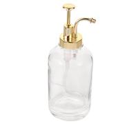 CTIRCHIU Glass Syrup Dispenser with Pump Stylish Reusable Honey Bottle for Kitchen Bakery Multi Use Liquid Pump for Juice More Unique Design No Waste