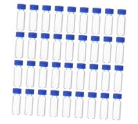 CTIRCHIU Glass Vials Caps 2ml Small Sampling Bottles 100 Pcs Tiny Glass Bottles Hole Lids for Laboratory and Sample Storage