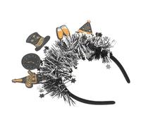 CTIRCHIU Glitter Tinsel Year's Eve Headband Sparkling Sequins Hairband Festive Party Accessory for Christmas Year Celebration and Photo Booth Props