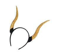 CTIRCHIU Gold Devil Horns Headband for Women Halloween Party Hair Accessory Cosplay Horn Headpiece Gothic Day of The Dead Headband