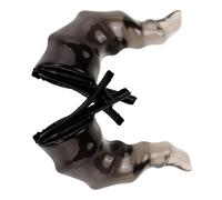 CTIRCHIU Halloween Devil Horn Hair Clips 2pcs, Black Half- Cosplay Barrettes for Women, Decorative Evil Ears Hairpins for Halloween Party Favors