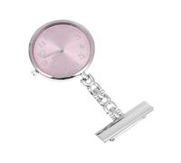 CTIRCHIU Hanging Pendant Watch for Nurses Stylish Clip Quartz with Numbers for Clinic Staff and Medical Professionals Pink