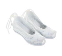 CTIRCHIU High-Top Wedge Hanfu Shoes for Women Ethnic Style Embroidered Cloth Footwear Traditional Asian Costume Sneakers Comfortable and Fashionable White