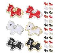 CTIRCHIU Horse Versatile Daily Use for Wear and Easy Application 60pcs Cute 3d Art Charms with Metal Material , Unique Cartoon Animal Nail Accessories Nail Manicure for Women