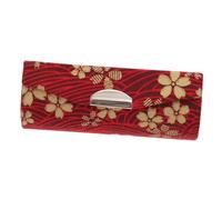 CTIRCHIU Japanese Style Lipstick Case with Mirror Portable Lip Balm Holder for Women Mini Lipstick Storage Box Elegant Cloth Surface Cosmetic Organizer