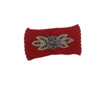 CTIRCHIU Knitted Woolen Yarn Headband Comfortable and Minimalist Winter Hair Wrap with Flower Pattern Decorative and Charming Hair Hoops for Women