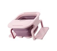 CTIRCHIU Large Foldable Foot Soaking Basin with Massage Rollers Pink Complete Set Home Foot Bath for Relaxation and Detox Random Color