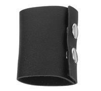 CTIRCHIU Leather Ponytail Hair Tie Band for Women PU Leather Hair Holder with Metal Snap Button Simple Stylish Headdress for Daily Wear Parties and Gifts Random Color