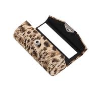 CTIRCHIU Leopard Print Lipstick Box Mirror Travel Case Organizer Single Lipstick Holder Silk Material Cosmetic Storage Vanity Case for Purse