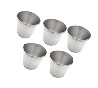 CTIRCHIU Liquor Cups Spirits Cups 5 Pcs Stainless Steel Portable 45ml Each, in Chilly Weather, for Hot Coffee, Milk Tea, Wine, and Sauce