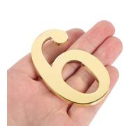 CTIRCHIU Magnetic Metal House Numbers outside Use, Solid Gold 6 Digit with Strong Magnet, Vertical Mailbox Numbers for Home, Hotel, and Rental Property Address Sign