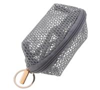 CTIRCHIU Makeup Sponge Storage Bag Coin Wallet Mesh Keychain Purse Mini Travel Cosmetic Pouch for Girls Fashionable Simple Purse in Dusk Grey