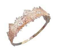 CTIRCHIU Men's Crown Headdress Zinc Alloy Royal Crown for Prince King Queen Pageants Delicate Rhinestone-Inlaid Hair Ornament for Weddings Performances