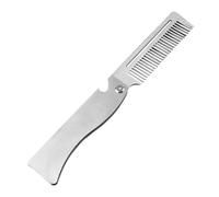 CTIRCHIU Men's Pocket Comb Folding Travel Styling Tool Stainless Steel Mustache and Beard Comb Hair Straightener