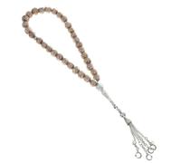 CTIRCHIU Muslim Prayer Rosary Beads Chain 1cm Glass Islamic Praying Rosary Purple Prayer Beads Bracelet Decorative Gift for Spiritual Use