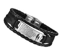 CTIRCHIU My Adjustable Leather Punk Bracelet for Men for Graduation Unique Braided Design Cool Fashion Accessory for Hip Hop and