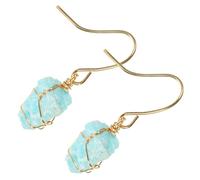 CTIRCHIU Natural Crystal Stone Earrings Lightweight Irregular Rough Gemstone Dangle Pendants for Women Party Birthday Wedding Accessories