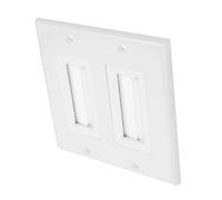 CTIRCHIU Pass Through Wall Plate Cable Outlet Cover for Cable Management Solder Installation Multimedia Panel Stable High Performance Neat Wire Organizer for Wall Mounted Tv and Home Office