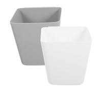 CTIRCHIU Plastic Hanging Bucket Storage Containers and Flat Bottom , Sturdy Pp Material 2pcs with Hanging Type Design Compact and Practical Storage for Workspace and Store Organisation