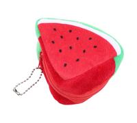 CTIRCHIU Plush 3D Watermelon Coin Purse Small Change Pouch Soft Triangle Wallet for Women Portable Key Holder Coin Holder Pouch
