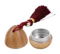 CTIRCHIU Portable Bamboo and Aluminium Round Lip Balm Container with Lightweight Compact Design for Travel Use, Multi-Function Empty Screw Tin Jar for Butter and Lotions Cosmetics Accessory