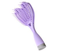 CTIRCHIU Portable Detangling Hair Brush with Mini Mirror Hollow out Massage Volumizing Comb for Wet and Dry Hair for Women in Purple