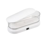 CTIRCHIU Portable Eyeglasses Cleaner Small Glasses Washer Compact Abs Glasses Clean Box and Nail Trimmers Lightweight Home Use with 2 X Aaa Battery