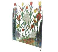 CTIRCHIU Portable Iron Garden Screen Easy Installation Pastoral Style Decorative Fence Panel for Garden and Walking Paths Outdoor